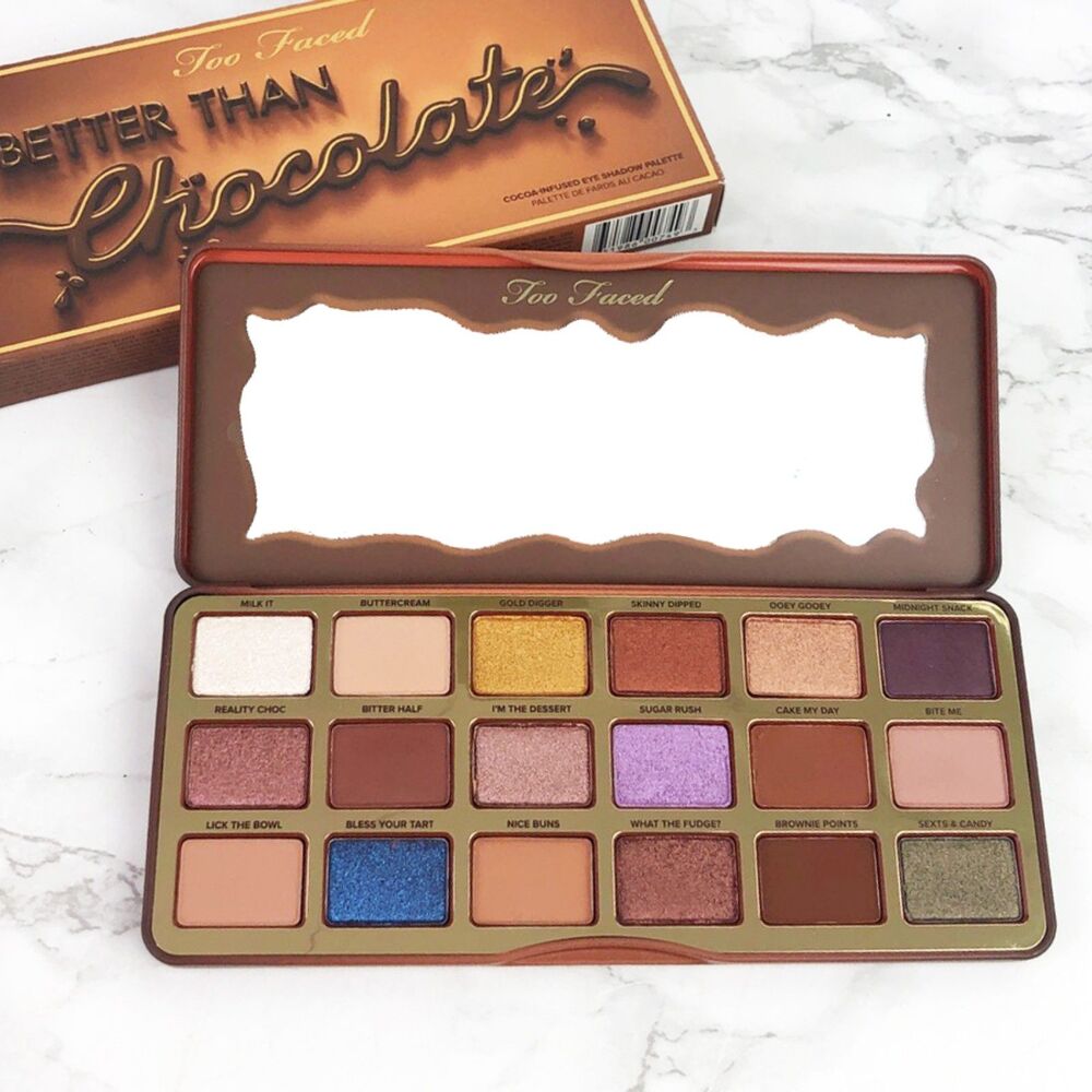 NIB Too Faced Better Than Chocolate Eyeshadow Palette Cocoa-Infused Shades - Picture 8 of 12